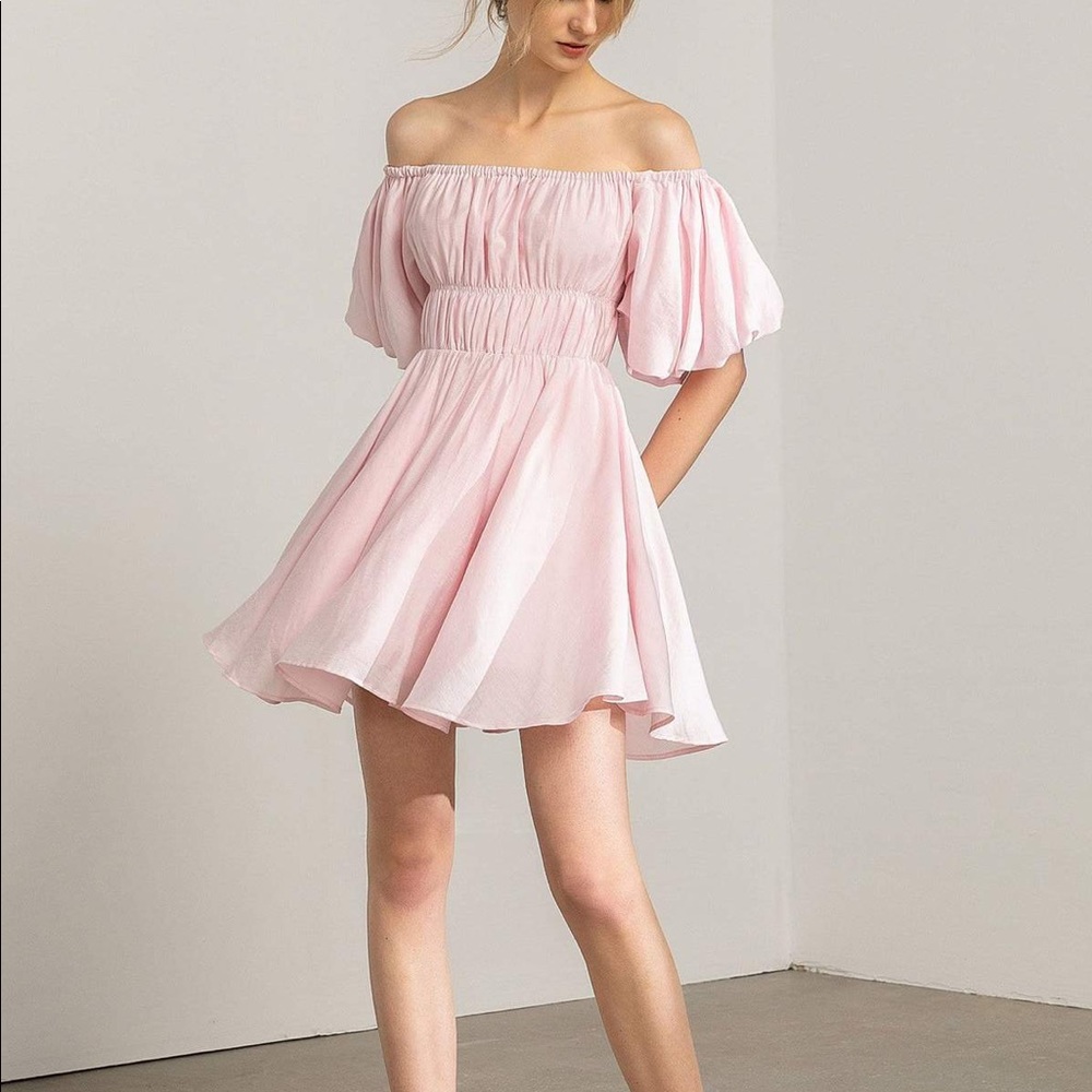 Pink mini dress